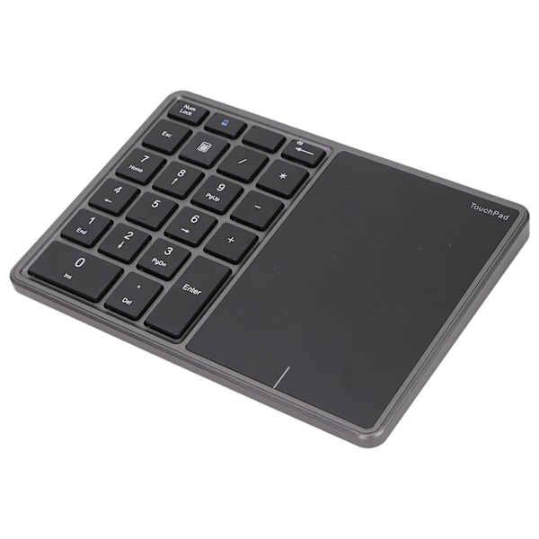 Trådløst numerisk tastatur Touchpad Design 22 taster 2,4G Dual Mode Tilslutning Type C Interface Laptop Tastatur Grå