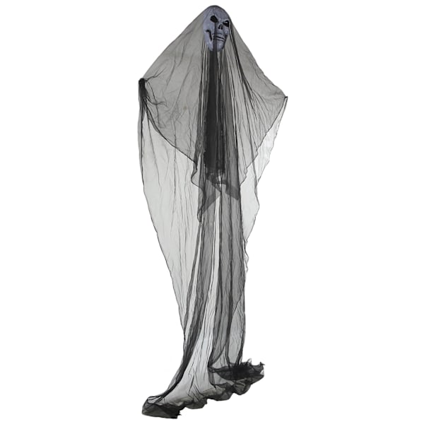 Halloween Hængende Spøgelse Gysere Rekvisitter Skræmmende Halloween Dekorationer til Barer Spøgelseshuse Forlystelsesparker Sort