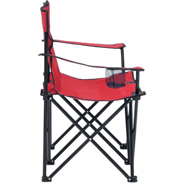 2-personers sammenklappelig campingstol Stål og rødt stof