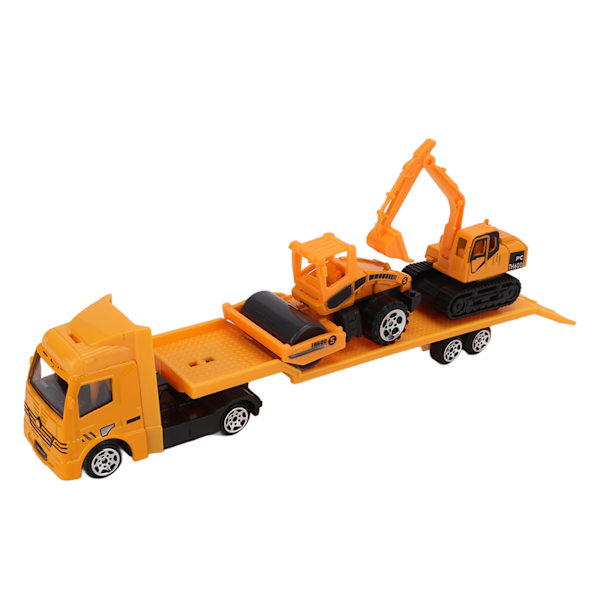 4 kpl Mini-metalliset rakennuskuorma-autot Set 1:64 Carrier Truck Engineering Trailer Leikkiautot 3+ vuotiaille