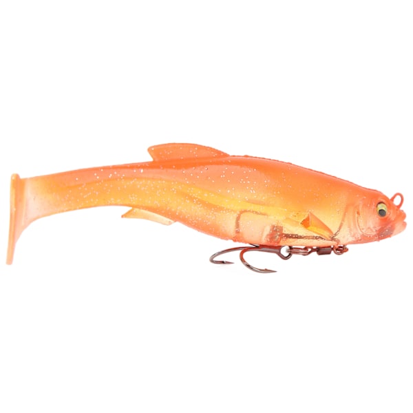 12,5 cm 21 g Fiskeagn Silikon Fiskeblink T-Hale Vivid Spin Ring Magnetisk med Diskantkroge til Sødt Vand Saltvand Orange