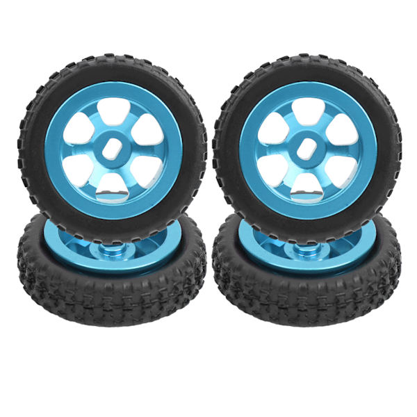 RC metallivanteen napa ja kumirengassarja WLtoys K989 kauko-ohjattaville autoille 1/28 sininen