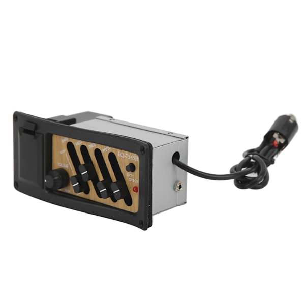 Akustisk Gitar Pick-up Forforsterker Piezo 4-bånds EQ Equalizer System Trekornsfarge 7545R