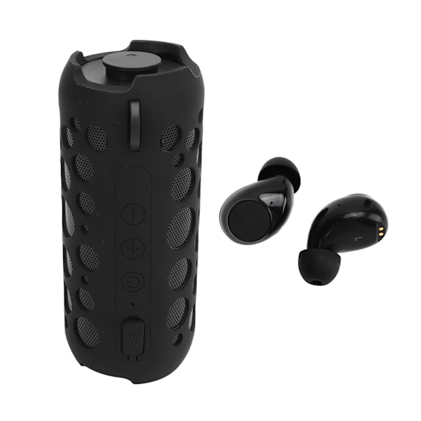 Kannettava Bluetooth-kaiutin RGB-dynaamisella efektillä stereosoundilla 2-in-1 pieni kaiutin langattomilla kuulokkeilla ulkoilmatavaroiden matkoille