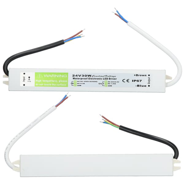 30W AC90-250V vanntett strømforsyningstransformatoradapter Tynn LED-strømforsyningsdriver DC24V
