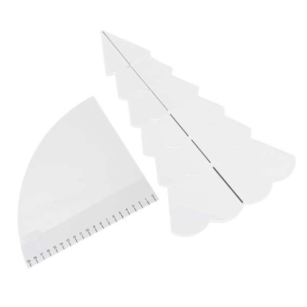 Handgjord julgran Quilting Set Transparent akryl DIY Symönster Mall Linjal Verktygsset för skål Mats Making L