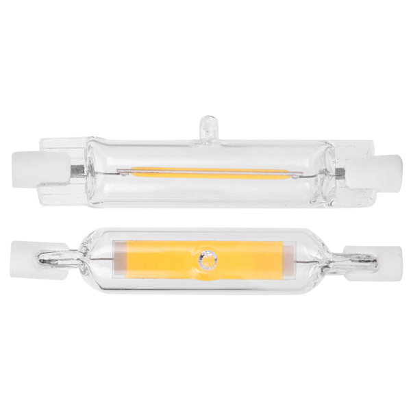 2 stk R7S COB-lampe 5W 78mm Highlight Dobbel Endet Flom Lyskilde Tilbehør 230V Varmt Hvit 3000K