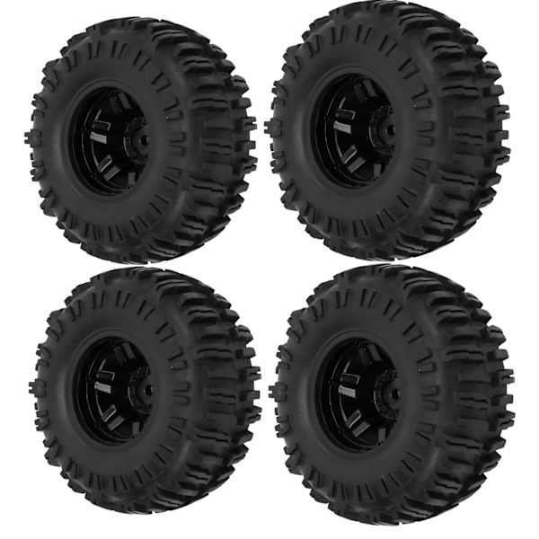 4 stk RC forreste og bageste gummidæk og 6 eger fælge sæt til ARRMA SENTON 1/10 RC bil opgraderingsdele sort