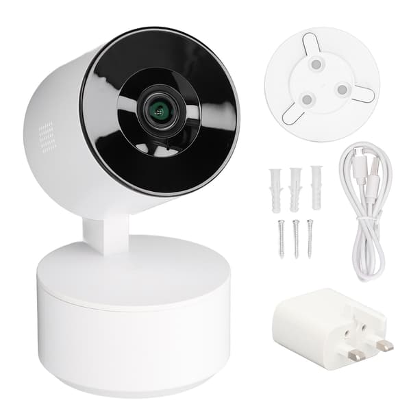 【NX】Smart sikkerhetskamera WiFi 1080P nattsynsfunksjon trådløst roterende kamera for barn 100‑240V plugg