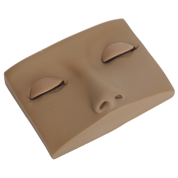 Øyenvippeforlengelse Mannequin Head Set Vipper Forlengelse Øve Ansikt med 3 Avtakbare Vipper Øyelokk Kaffe Farge