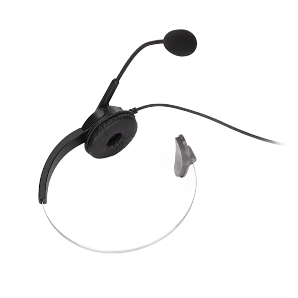 Call Center Headset Mono Støydempende Dobbel 3,5 mm Plugg Datamaskin On Ear-Hodetelefoner for Onlinekurs Call Centers