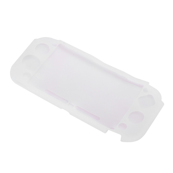 Komplett beskyttende skalldeksel Silikonetui for Switch Lite-konsoll (transparent hvit)