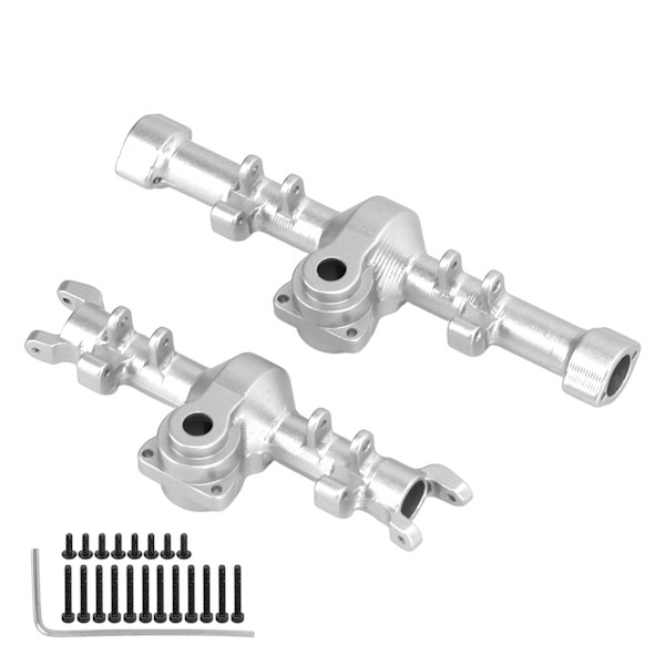 CNC-alumiiniseos etu- ja taka-akseli kotelo Axial SCX24 1/24 RC-simulaatiomalliautolle Silver