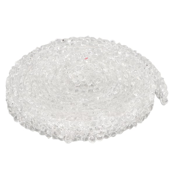 Rhinestone Strip 5yd Long 0.4in Bred Transparent Vit Säkert hållbart Kristallband för bröllopsfest födelsedag