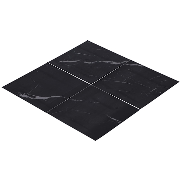 4 kpl Paksu PVC-laatta-tarra Vedenkestävä itseliimautuva lattiatarra keittiöön ja kylpyhuoneeseen (30x30cm DLSF01 musta)