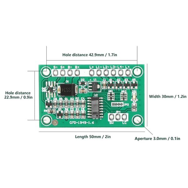 SC07D Solar Trafiklys Printkort Strobe Light Controller Styrmodul
