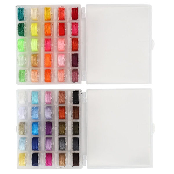 50Colors DIY sytråd Färgglada polyester sytrådar för handmaskinsömnad