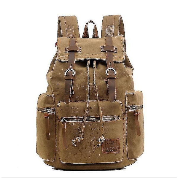 Tyylikäs Suuri Vintage-Kankaasta Kahvi-Reppu