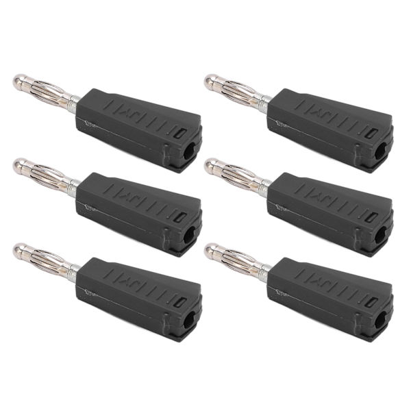 20 stk Bananplugg 4 mm/0,16 tom Lav signaloverføringsforlust Stabil strøm Kompakt Bekvem elektrisk kontakt Sort