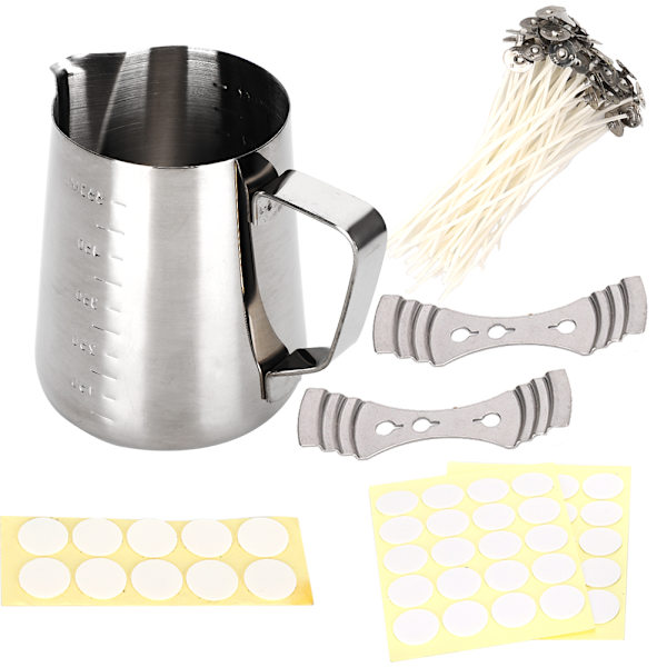 Ljustillbehör Kit White Dot Sticker Anti-korrosion Rostfritt stål Vax Smältkopp gör det själv-set