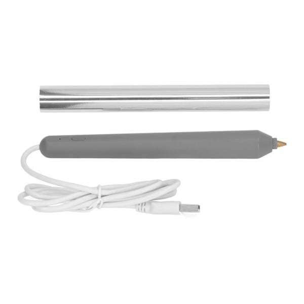 Hot Folie Penna USB Värme Folie Stämpling Prägling Penna ABS Crafting Tool för Ritning Skriva Silver Färg