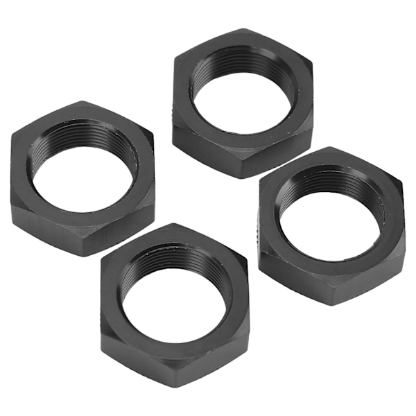 4 st 24 mm Hexnavsmutter Aluminiumlegering Höghållfast 24mm Hexnavmutter för ARRMA 1/5 Outcast Kraton 8s Svart