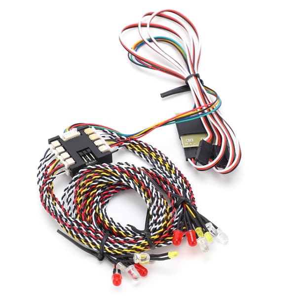 【NX】16 LED-lyssystem Forreste Bageste Kobling Lampegruppe Blinklys Kompatibel med RC Model Crawler Bil