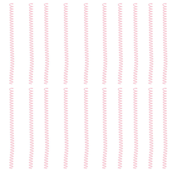 20 st spiralbindningsspolar 30 ark ABS-plast spiralbindningsryggar för pappersvaror Rosa