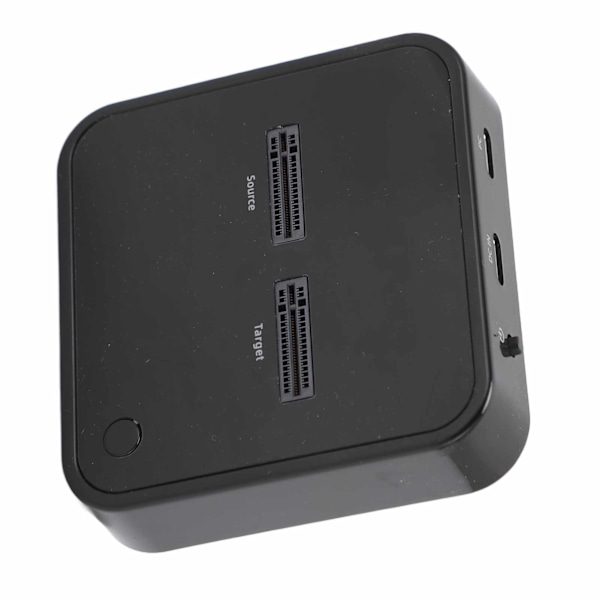 M.2 NVMe Duplikator Dobbel Bay 10 Gbps Offline Klon USB C M.2 NVMe SSD-dokkestasjon for NVMe PCIe 2242 2260 100‑240V EU-kontakt