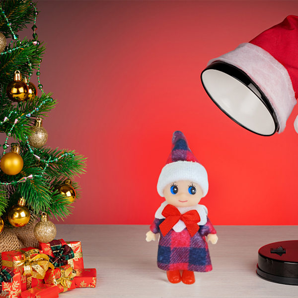 4 st Julbebis Tomtedocka Jul Tiny Elf Doll Jul Mini Elf Baby Doll Leksaker Baby tomtedockor Leksak för barn Julklapp