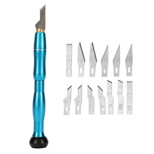 15 stk hobbyknivsett multifunksjonelt ergonomisk rustfritt stål håndsnidding håndverkskniv for trebearbeiding
