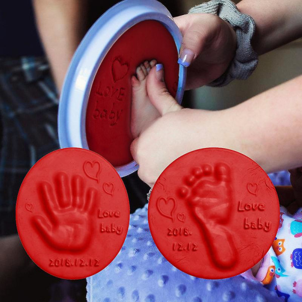 Footprint Makers -lahja helposti kuivattava baby shower pehmeä savitaikina Blue