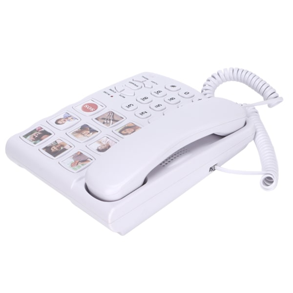 LD-858HF telefon med store knapper forsterket fotominne med ledning fast telefon for eldre