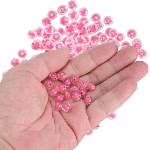 Harts Resin DIY Handgjorda Smyckestillbehör Armbandsmaterial Tillbehör 8mm MGlossig Rosröd