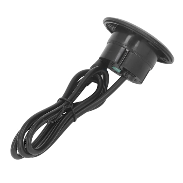 Indbygget opladningsrundt port QC3.0 Hurtig opladning Telefon Bordopladningsstation til hjemmet 12‑30V 30W Sort