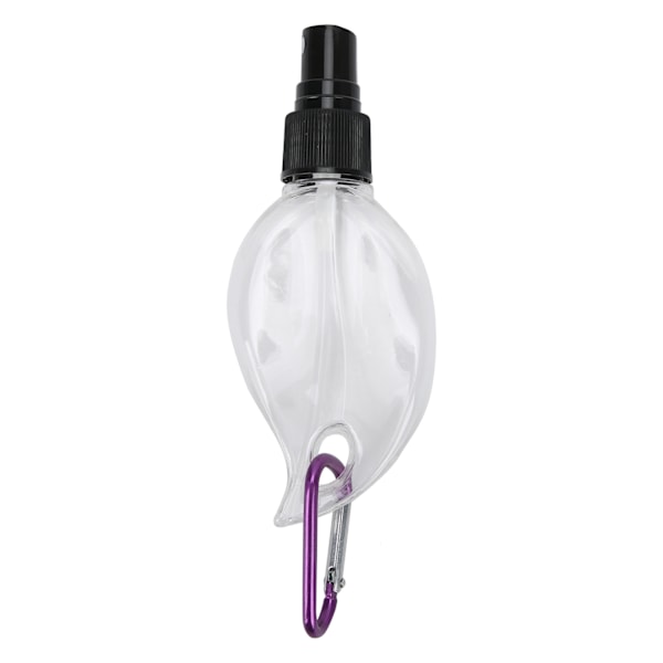 50 ml bladformad transparent resedoseringssprayflaskor med nyckelring påfyllbar behållare Svart munstycke