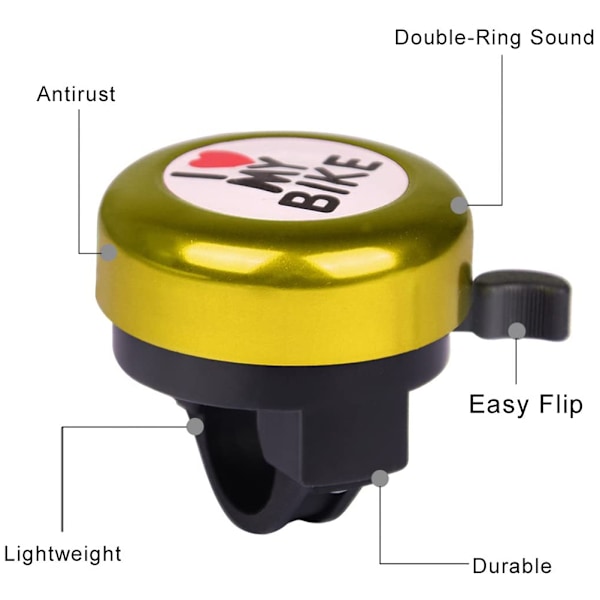 Sykkelklokke i Metall for Barn, Mini Sykkeltilbehør