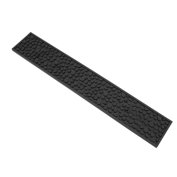 Kaffebarmatte PVC silikone Anti-slip rektangulær Varmebestandig dræningsmåtte Kaffebord Tilbehør Sort
