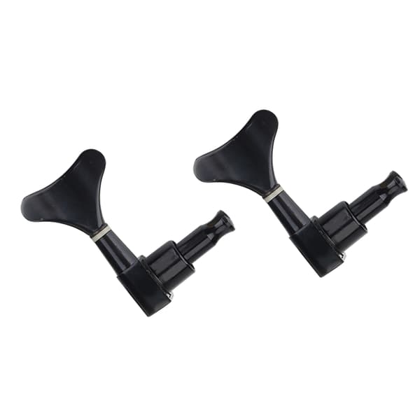 2L 2R Sorte Lukkede Zink Legering Maskinhoveder String Tuners Stemmepinde til Elbas
