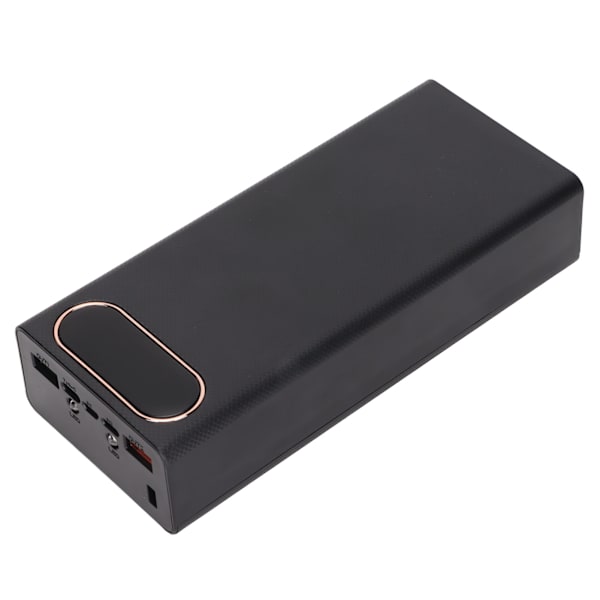 L16 16x18650 DIY Power Bank 2 USB-lähtöä 22,5W pikalatausparistokotelo LCD-näytöllä ja Micro Type C -tulolla Musta