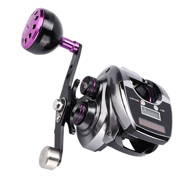 Vandafvisende Digital Display Baitcasting Hjul 8.0:1 Hastighedsforhold 18+1 Leje Antal Fiske Hjul Tæller (Højre Hånd)