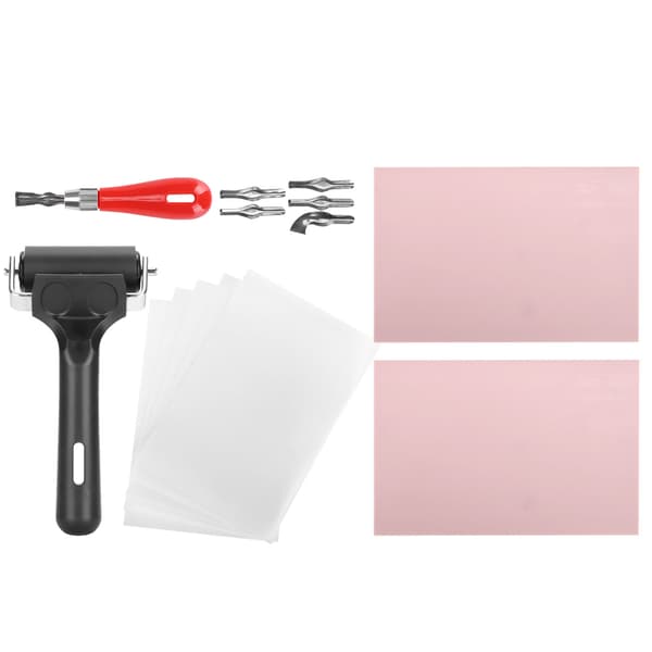 Gummi Carving Kit Block Stämpel Making Set Printmaking Printing Art Craft with Cutter Tools