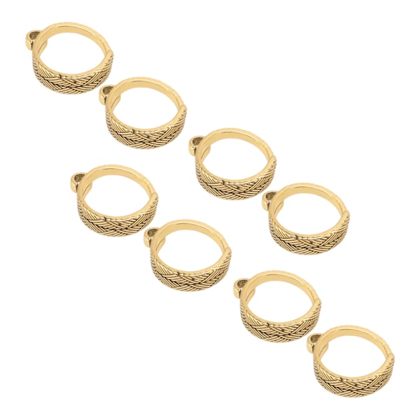 8 stk. Strikke Hækle Løkke Ring Åbent Design Legering Justerbar Garn Guld Guide Fingerholder til DIY