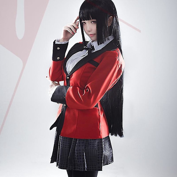 Jabami Yumeko Anime Cosplay Kostume - Høj Kvalitetssæt til Anime Convention (S)