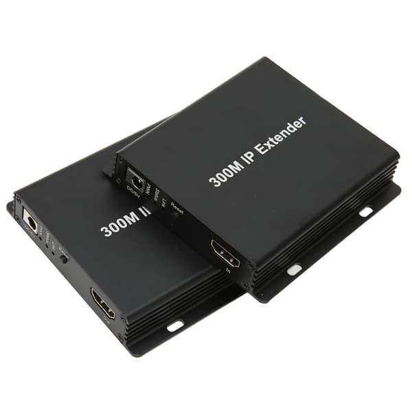 【NX】300M IP Extender HD 1080P HD Multimedia Interface Over CAT5e/6/7 Direkte 1 til 1 Extender IP-sender-mottaker 100‑240V EU-plugg