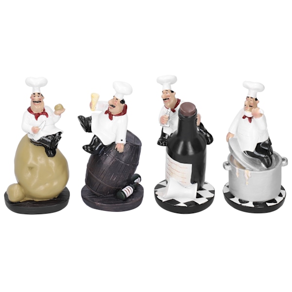 Modell kock staty figurer Set kök inredning med potatis harts prydnader Collectible gåva
