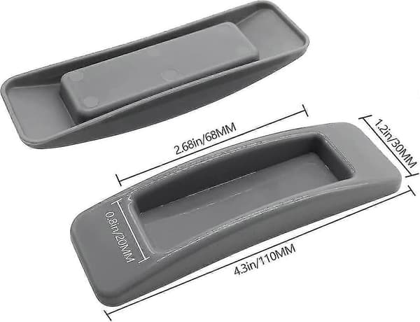 4 selvklebende stansefrie skuffehåndtak for skyvedører (hvit) (d-583-a) grey