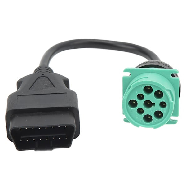 OBD2 lastbil diagnostisk kabeladapter 9-stift hane till 16 stift honkontakt utbyte för Cummins dieselmotor