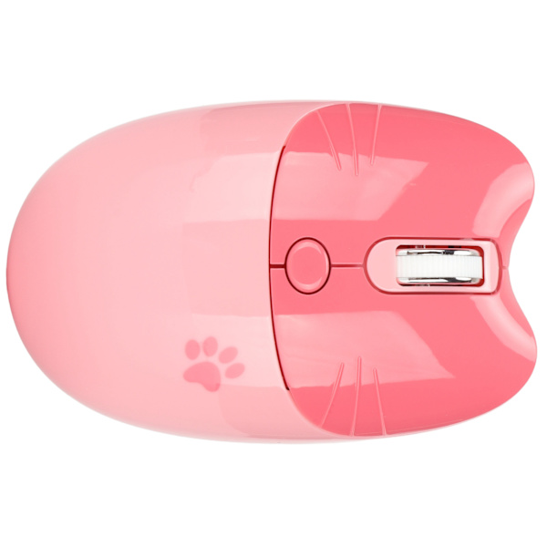 Trådløs mus Sød tegneserie Cat Paw 2.4G Dobbelttilstand computertablet Tre niveauer DPI Mini Silent Wireless Mouse Rosa