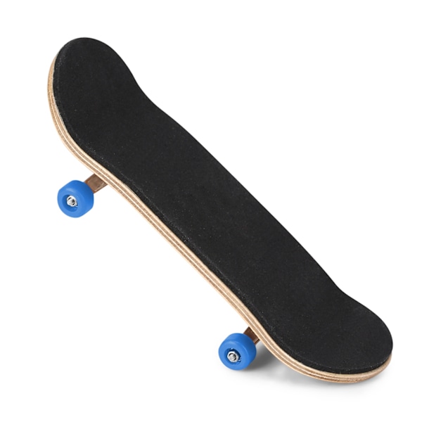 1. Løn Trælegering Gripbræt Finger Skateboards med Kasse Reducer Tryk Gaver Mørkeblå